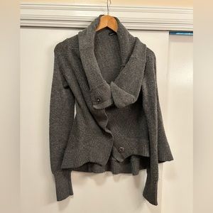 Moda International gray sweater with cowl neck
